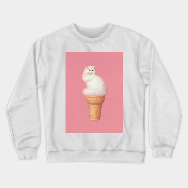 Cat Ice-cream II Crewneck Sweatshirt by Vertigo Artography